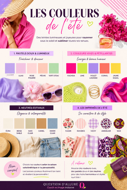 Les couleurs de la garde-robe d'été